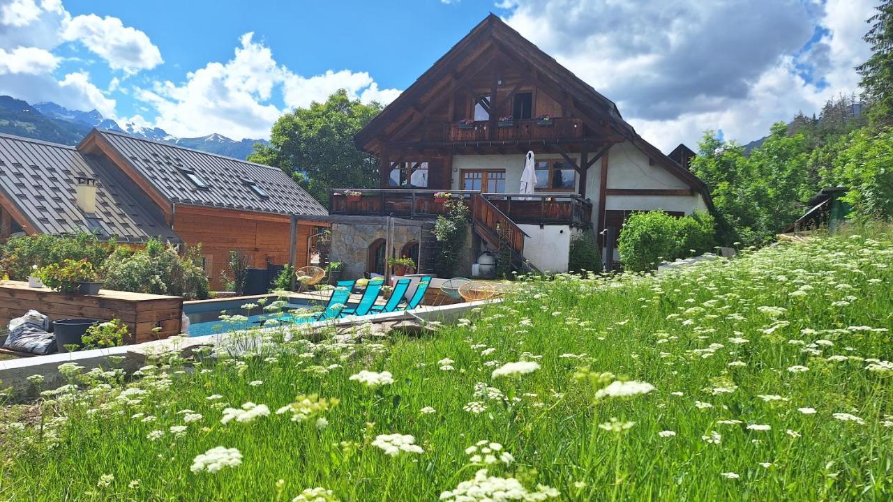 Chalet Serre Cambeou Piscine&Spa Saint-Chaffrey Dış mekan fotoğraf